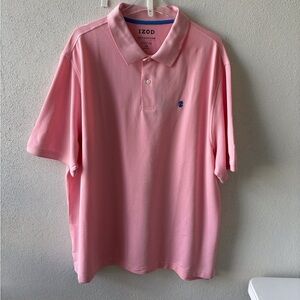 IZOD Advantage Performance Polo Stretch‎ Size 2XB Pink NWT Short sleeve Preppy